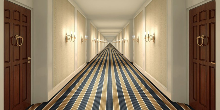 Carpet cleaning inside a building