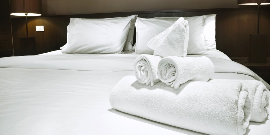 Chambre d’hôtel préparée et entretenue