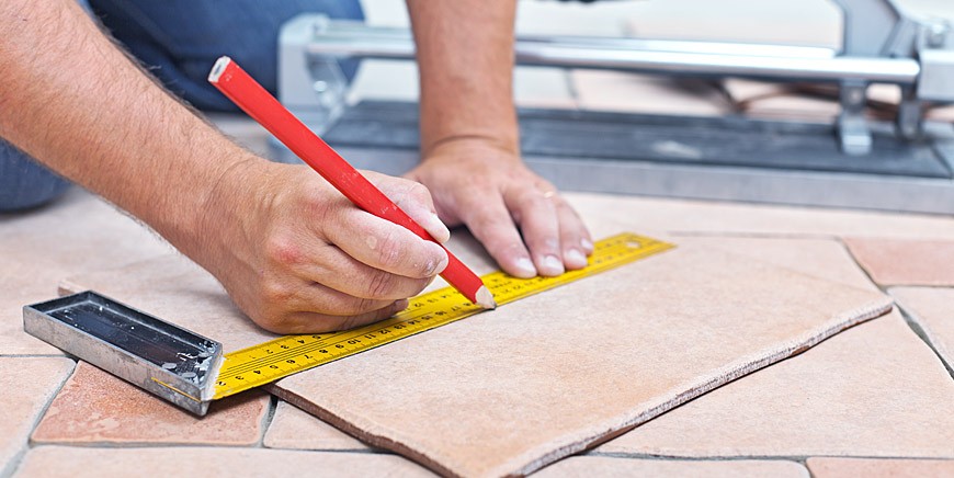 Measuring materials for finishing work